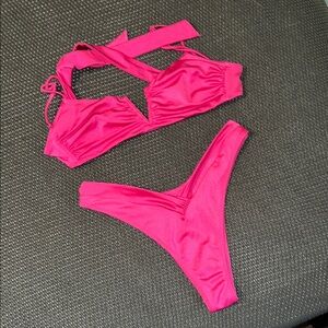 High-leg and Bralette Bikini Set